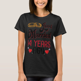Camiseta Esposa Marido Recem casados 14 Anos Atrás Casament