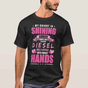 Camiseta Esposa Mecânica Diesel-Namorada Diesel-Mecânica