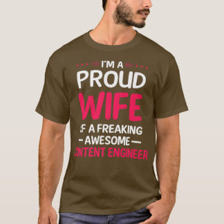 Camiseta Esposa Orgulhosa De ENGENHEIRO De ConTEÚDO Incríve