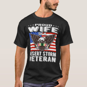 Camiseta Esposa Orgulhosa De Tempestade No Deserto Veteran