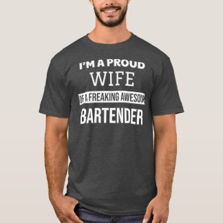 Camiseta Esposa Orgulhosa de um Barman Adorável