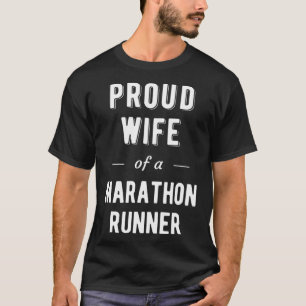 Camiseta Esposa Orgulhosa de um Corredor de Maratona