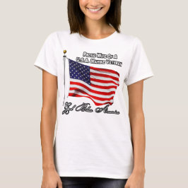 Camiseta Esposa Orgulhosa De Um Veterano Marinho Dos EUA Co