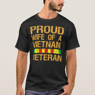 Camiseta  Esposa Orgulhosa De Um Veterano Vietnã, Dia dos V