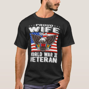 Camiseta Esposa Orgulhosa De Uma Guerra Mundial, 2 Veteran
