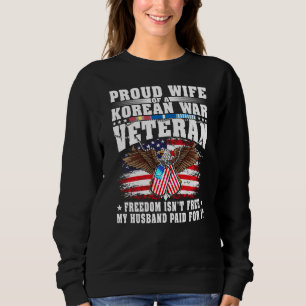 Camiseta Esposa Orgulhosa De Vet Militar Da Guerra Da Corei