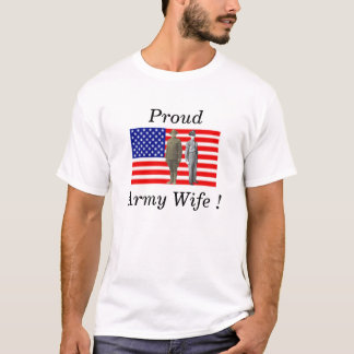 Camiseta Esposa orgulhosa do exército