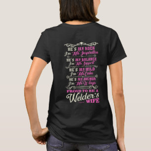 Camiseta Esposa orgulhosa do soldador