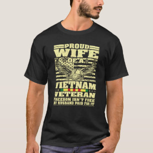 Camiseta Esposa Orgulhosa Do Veterano Do Vietnã - Liberdade