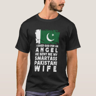 Camiseta Esposa Paquistanesa Engraçada e Inteligente Bandei