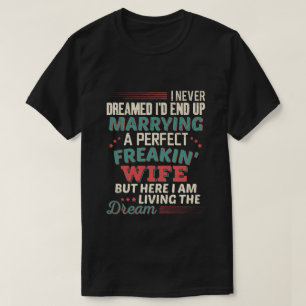 Camiseta Esposa Perfeita e Sarcastica Humor Marido