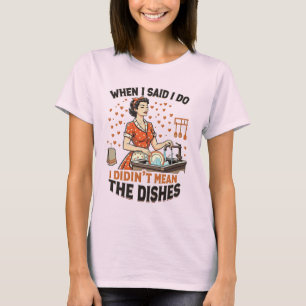 Camiseta Esposa Vintage Piada Sarcástica Tarefa Doméstica