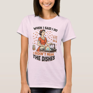 Camiseta Esposa Vintage Piada Sarcástica Tarefa Doméstica
