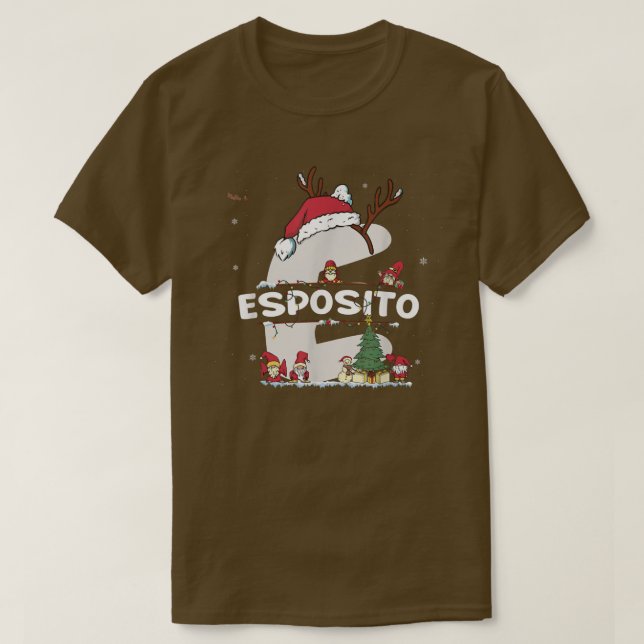 Camiseta Esposito Christmas Shirt w Esposito Name for funny (Frente do Design)