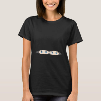 Camiseta Espreitar do bebê [Lt Pele/olhos azuis]