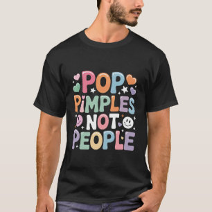 Camiseta Espremedor de Espinhas Não de Pessoas Cuidados com