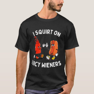 Camiseta Espremer em cachorros-quentes suculentos, cachorro