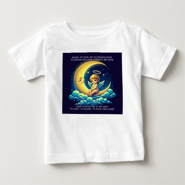 Camiseta Espressionista do Anjo Cónico e Lua (Frente)