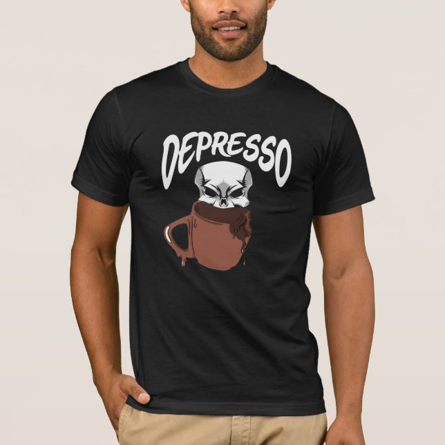 Camiseta Espresso Depressão Cutânea Pele Lover (Frente)