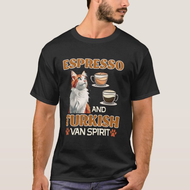 Camiseta ESPRESSO E ESPÍRITO TURCO DE BAUNILHA Cat Daddy Co (Frente)