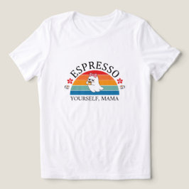 Camiseta Espresso - Mama - Retro Rainbow Ghost