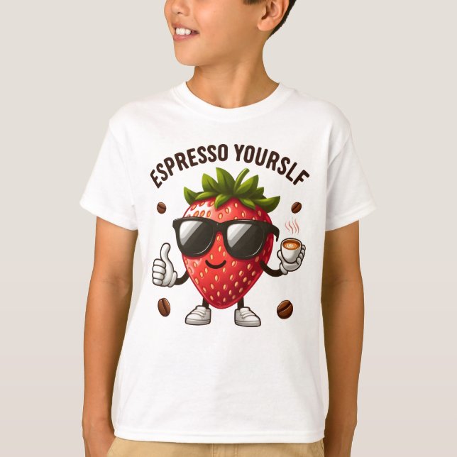 Camiseta Espresso para o Max - Café de Morango (Frente)