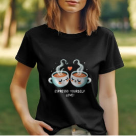Camiseta Espresso Você Mesmo Adora Coração De Café Namorado