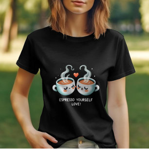 Camiseta Espresso Você Mesmo Adora Coração De Café Namorado