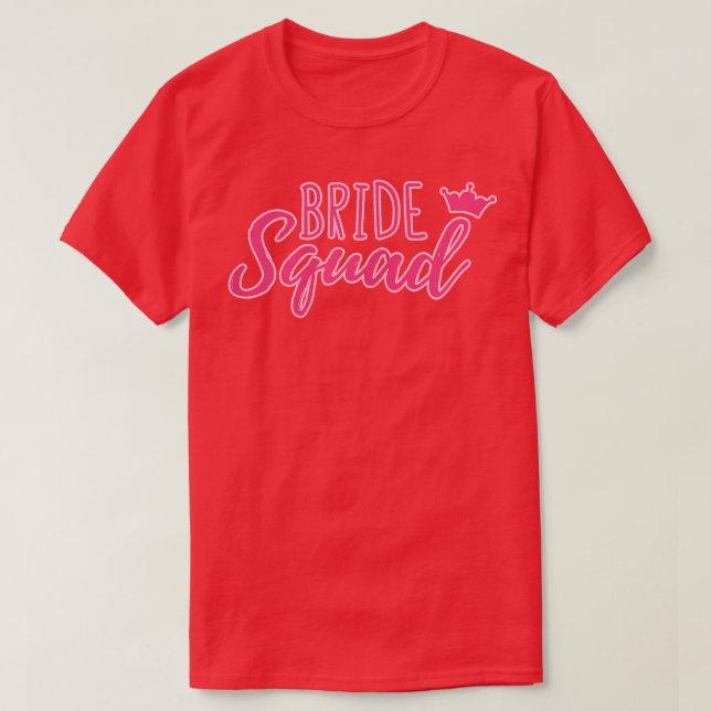 Camiseta Esquadra da Noiva Feminina Combinando Fofo Para De (Frente do Design)