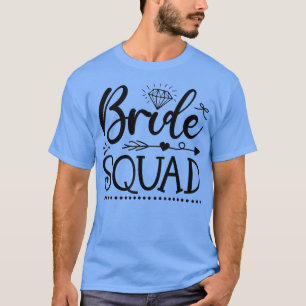 Camiseta Esquadra da Noiva Seta Festa de Casamento e Festa