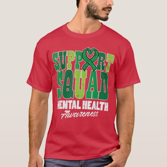 Camiseta Esquadra de Apoio à Conscientização da Saúde Menta (Frente)