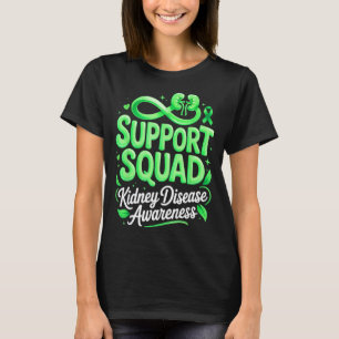 Camiseta Esquadra de apoio à fita verde de conscientização