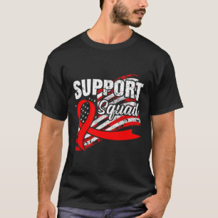 Camiseta Esquadra de Apoio ao Câncer de Sangue Faixa de Con