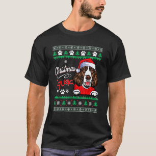 Camiseta Esquadra de Natal Springer Spaniel Ugly Swea
