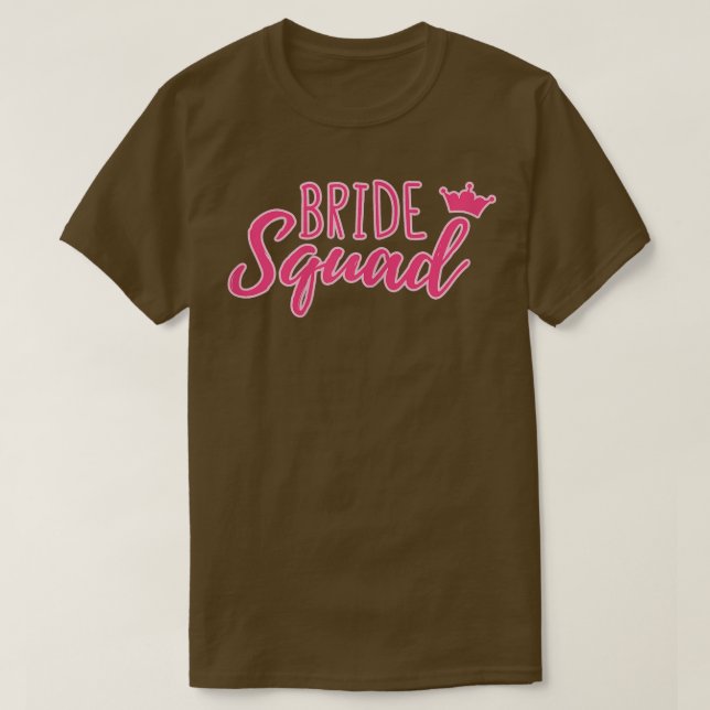 Camiseta Esquadra de Noiva Feminina Combinando Fofo Para De (Frente do Design)