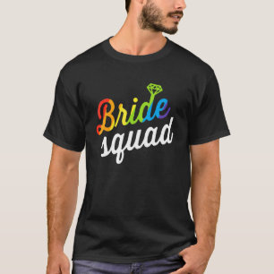 Camiseta Esquadra de Noiva Lgbt Bandeira Arco-íris Bateira 