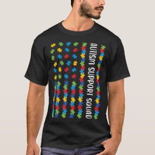 Camiseta Esquadra de Suporte ao Quebra-cabeça de Sensibiliz