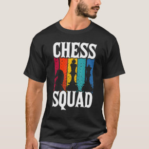 Camiseta Esquadra de Xadrez Cavalo Cavaleiro de Xadrez Joga