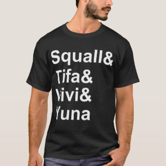 Camiseta Esquadra & Tifa & Vivi & Yuna