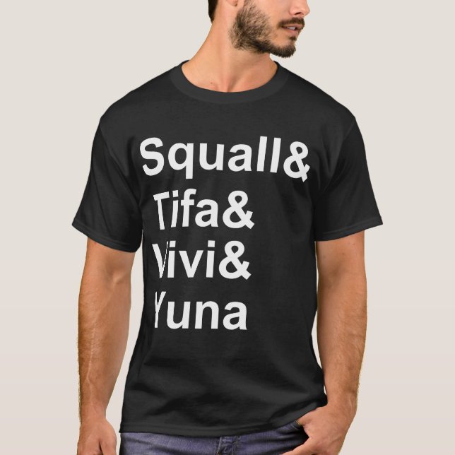 Camiseta Esquadra & Tifa & Vivi & Yuna (Frente)