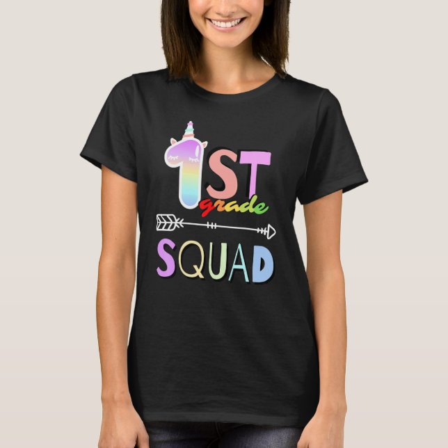 Camiseta Esquadrão 1rua De Primeiro Grau Unicórnio De Volta (Frente)