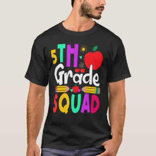 Camiseta Esquadrão 5 De Volta Para Estudante De Professores