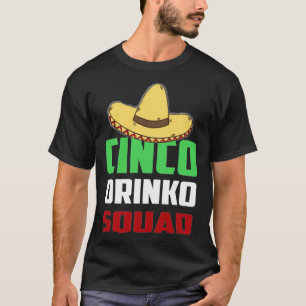 Camiseta esquadrão anatômico mexicano Cinco Drinko Squad -