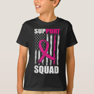Camiseta Esquadrão apoio ao cancer de mama Para A Barra Ros