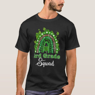 Camiseta Esquadrão Arco-Íris Gnomo Feliz St Patricks Da