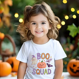 Camiseta Esquadrão Boo: Amigos do Dia das Bruxas Bonitos