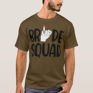 Camiseta Esquadrão Brilhante para Mulher Solteira Anel Dedo
