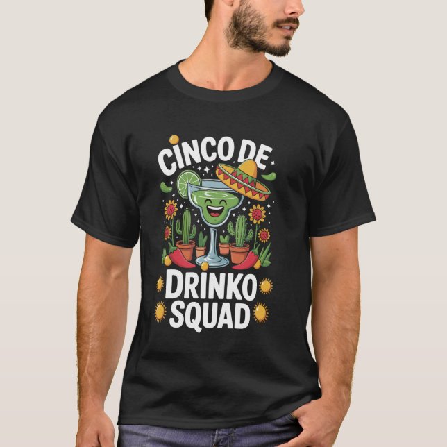 Camiseta Esquadrão Cinco De Drinko (Frente)