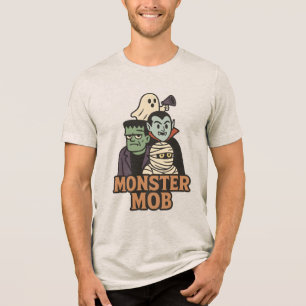 Camiseta Esquadrão Clássico de Halloween da Monster Mob Ret