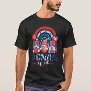 Camiseta Esquadrão Cna julho 4° Rainbow Gnomies Usa Flag Pa